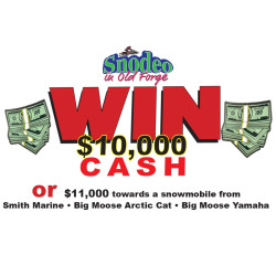 WIN $10,000 CASH or $11,000 towards a future snowmobile at a participating dealer.